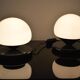 Vintage floor lamp from the 80s Swiss design in marble /opaline glass