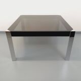 Vintage Italian square dining table by Faleschini for Mariani glass