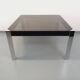 Vintage Italian square dining table by Faleschini for Mariani glass