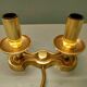 Table lamp with two fires on terrace - years 1950/60 - bronze