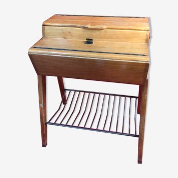 Small sewing table in vintage light cherry