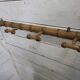 Bamboo wooden coat rack with 4 hooks, 1950s.