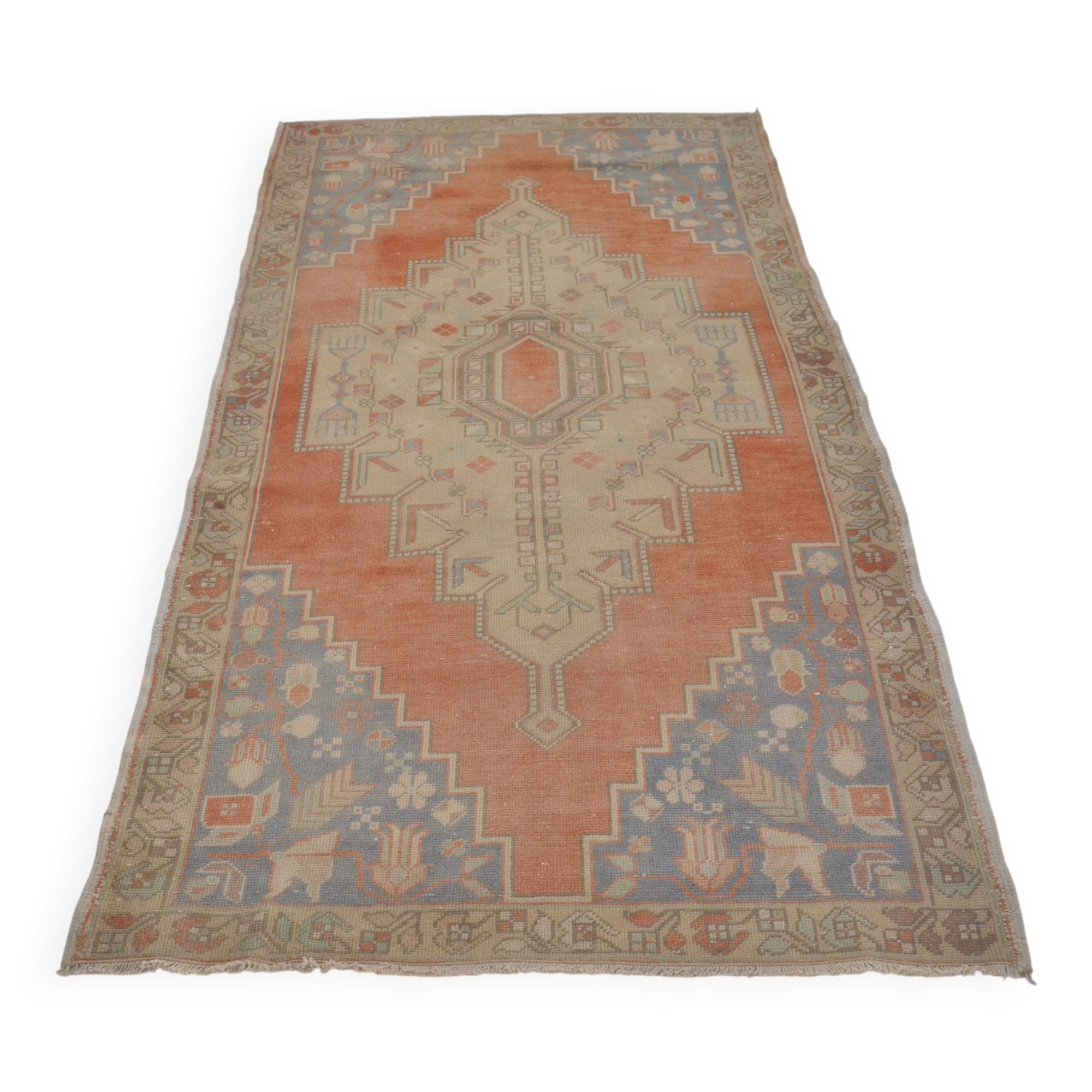 Oushak Handknotted Vintage Carpet sku 2414