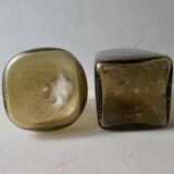 Pair of bottle vases blown glass Bendor 60s