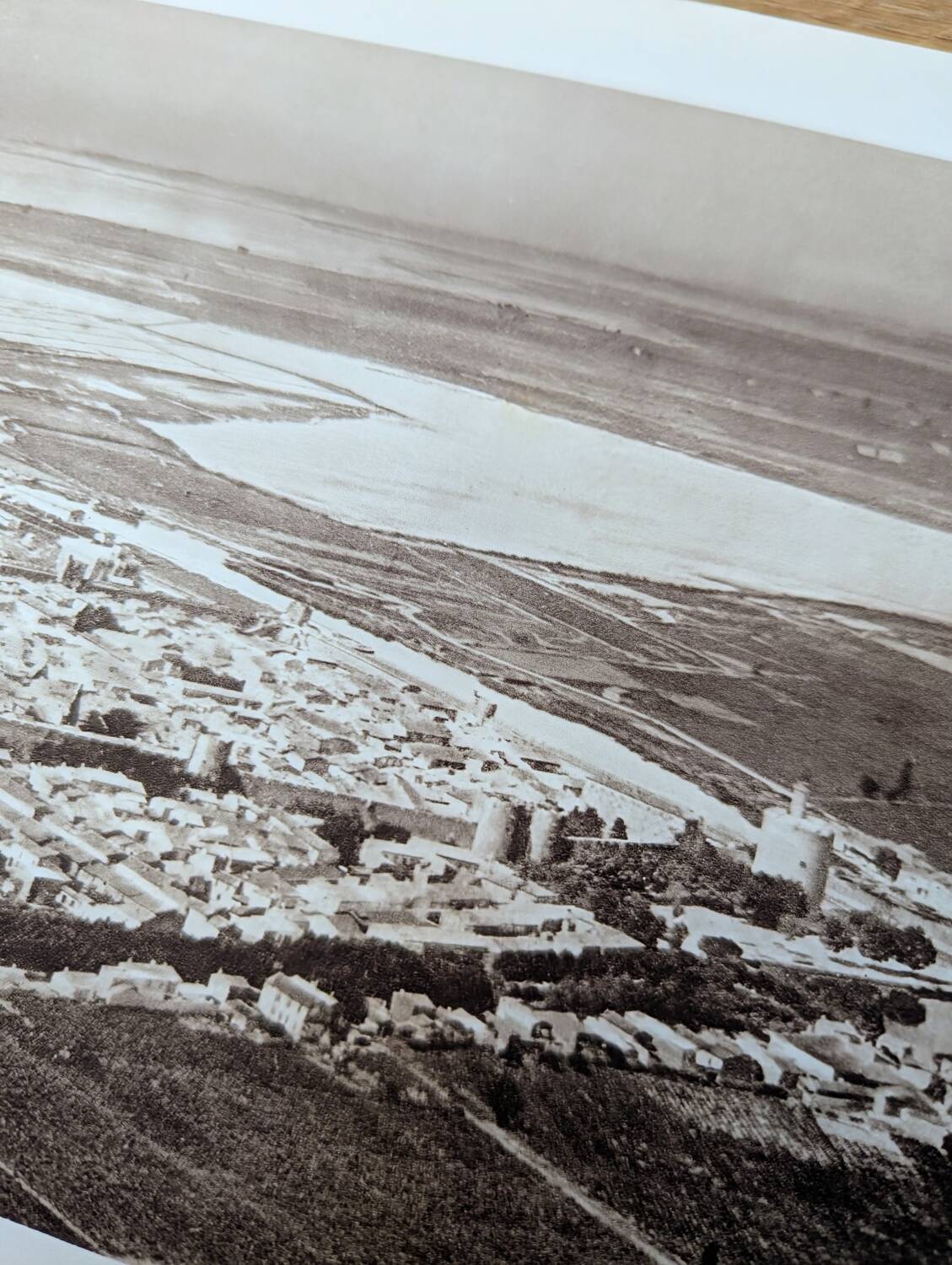 Aigues-Mortes, vintage, photo plate printed in 1935.