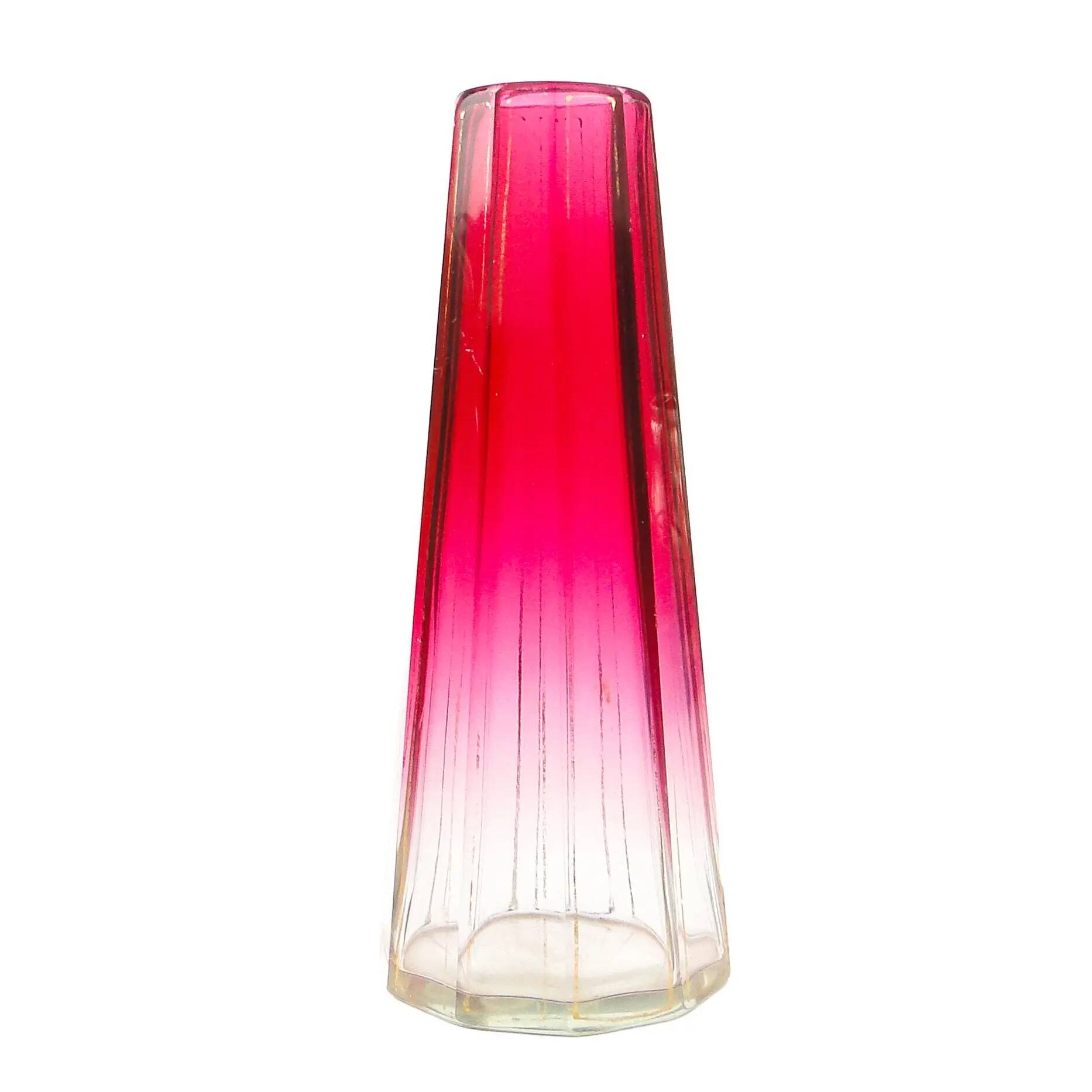 Art Deco vase, crystal, Bohemia, Czechoslovakia, 1930s