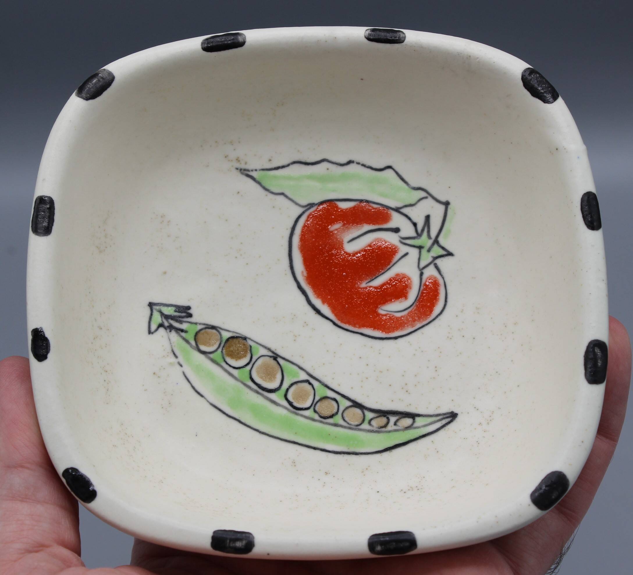 Small vintage ceramic aperitif dish bowl vallauris