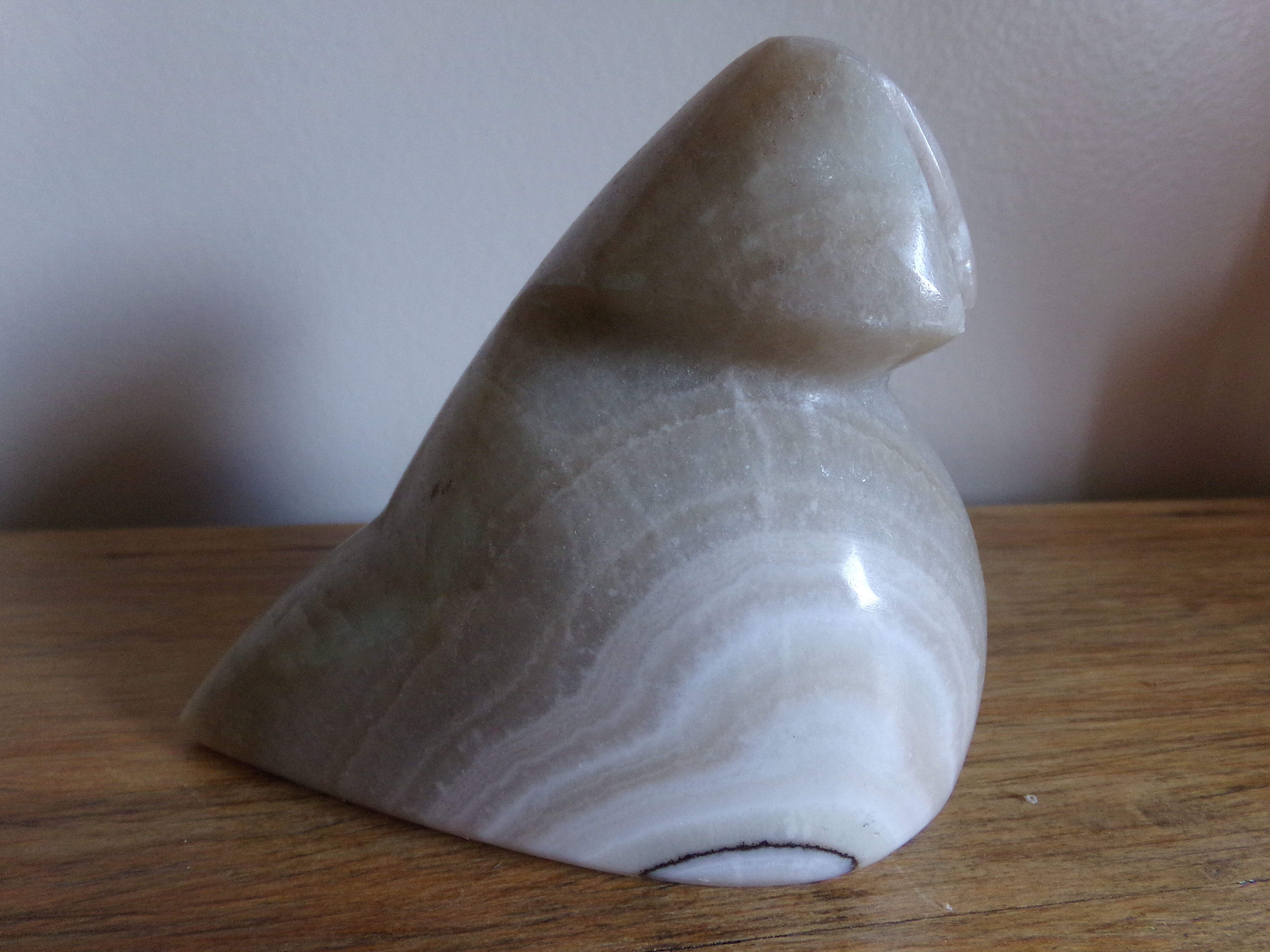Alabaster owl paperweight