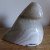 Alabaster owl paperweight