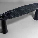 'Eros' console table in black marquina marble by Angelo Mangiarotti