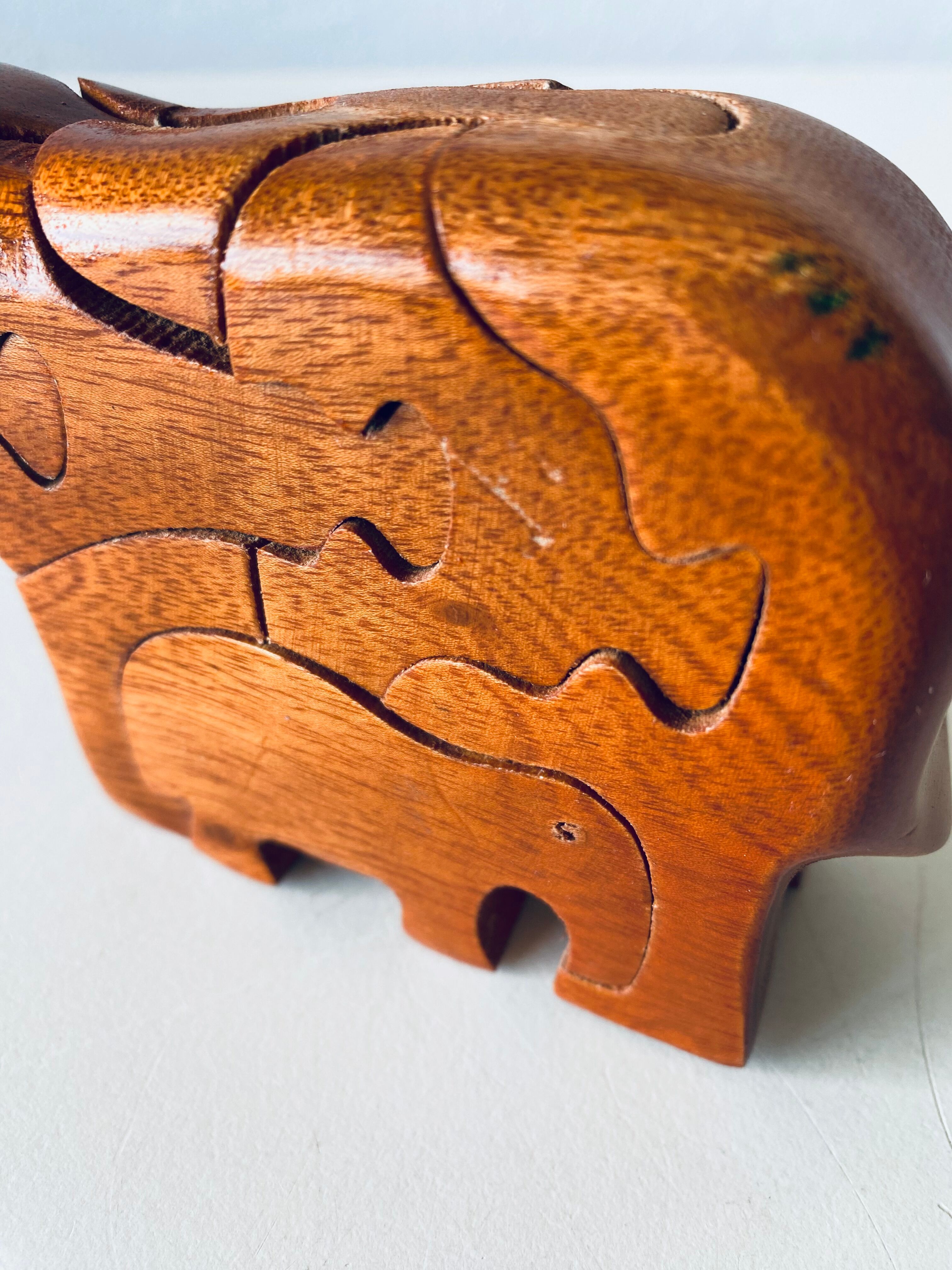 Wooden elephant puzzle