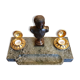 Marble and bronze inkwell