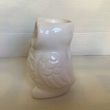Owl candle holder owl white earthenware