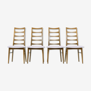 Set of 4 Liz chairs by Niels Koefoed 1960's