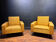 Pair of vintage mustard yellow armchairs – 1970s design