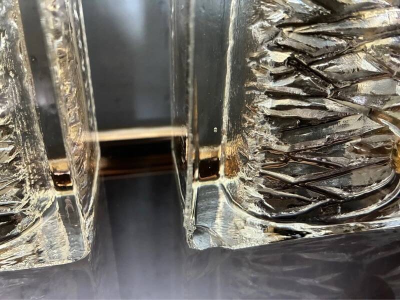 Pukeberg Wall Lamps – Pair Scandinavian Glass Sconces 1960s