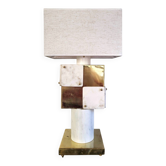 Italian lamp in marble and brass