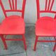 Paire de chaises Bistrot rouge