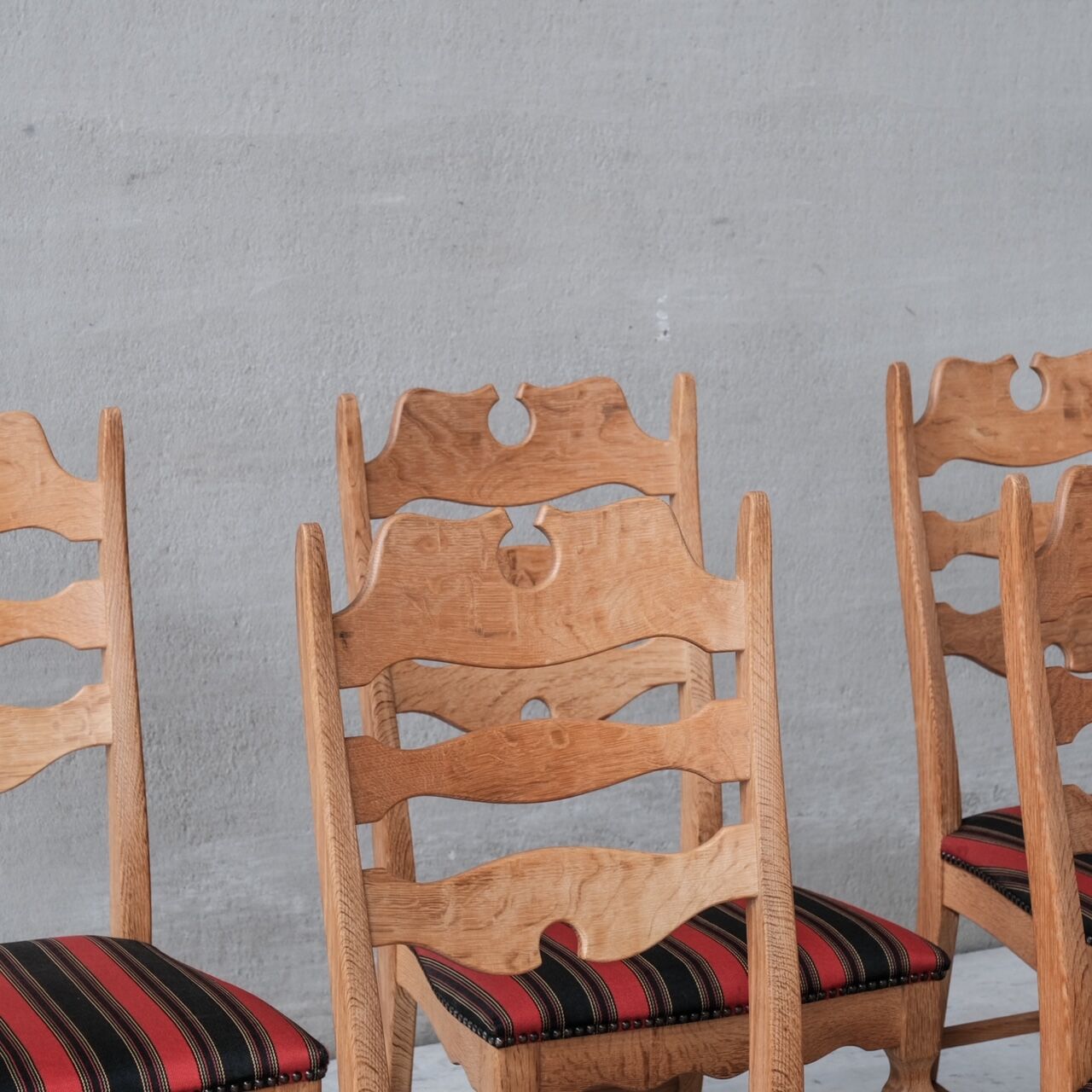 Oak danish mid-century dining chairs