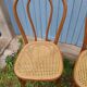 3 antique bistro chairs with canework