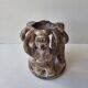 Terracotta Candle Holder Dancing 3 Aztec Characters - Tribal Art