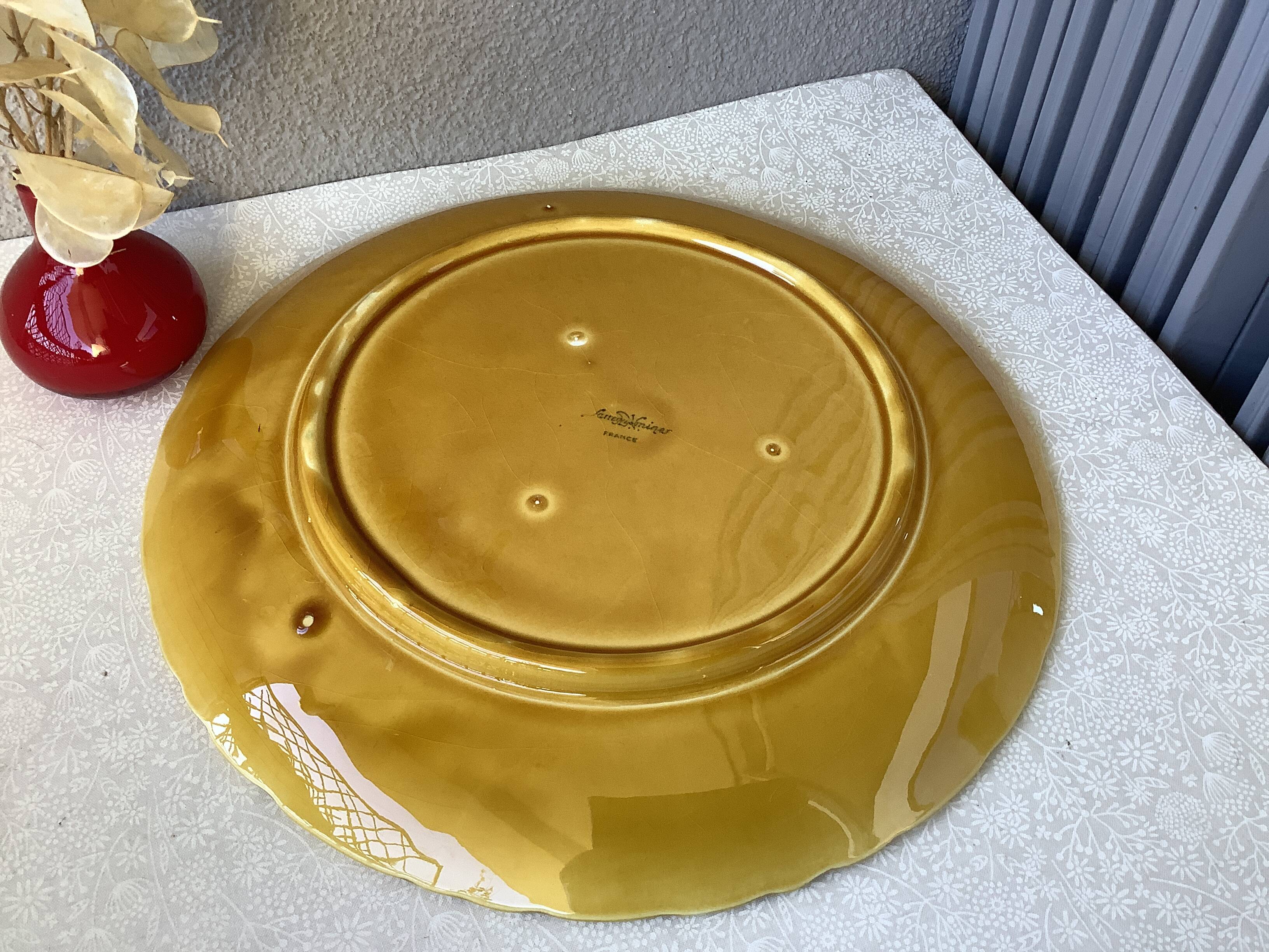 Sarreguemines barbotine serving plate