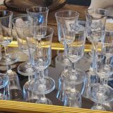 60's chiseled glass stemware