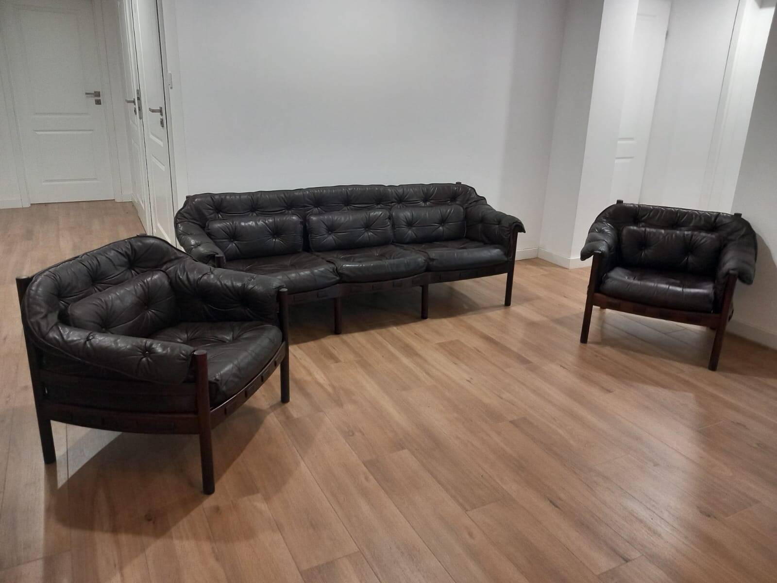 Ensemble de canapé et 2 fauteuils par Arne Norell Suède années 1960