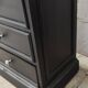 Low TV cabinet with black patina, twelve drawers and one door