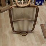 Table end of sofa door rattan magazines and glass granite