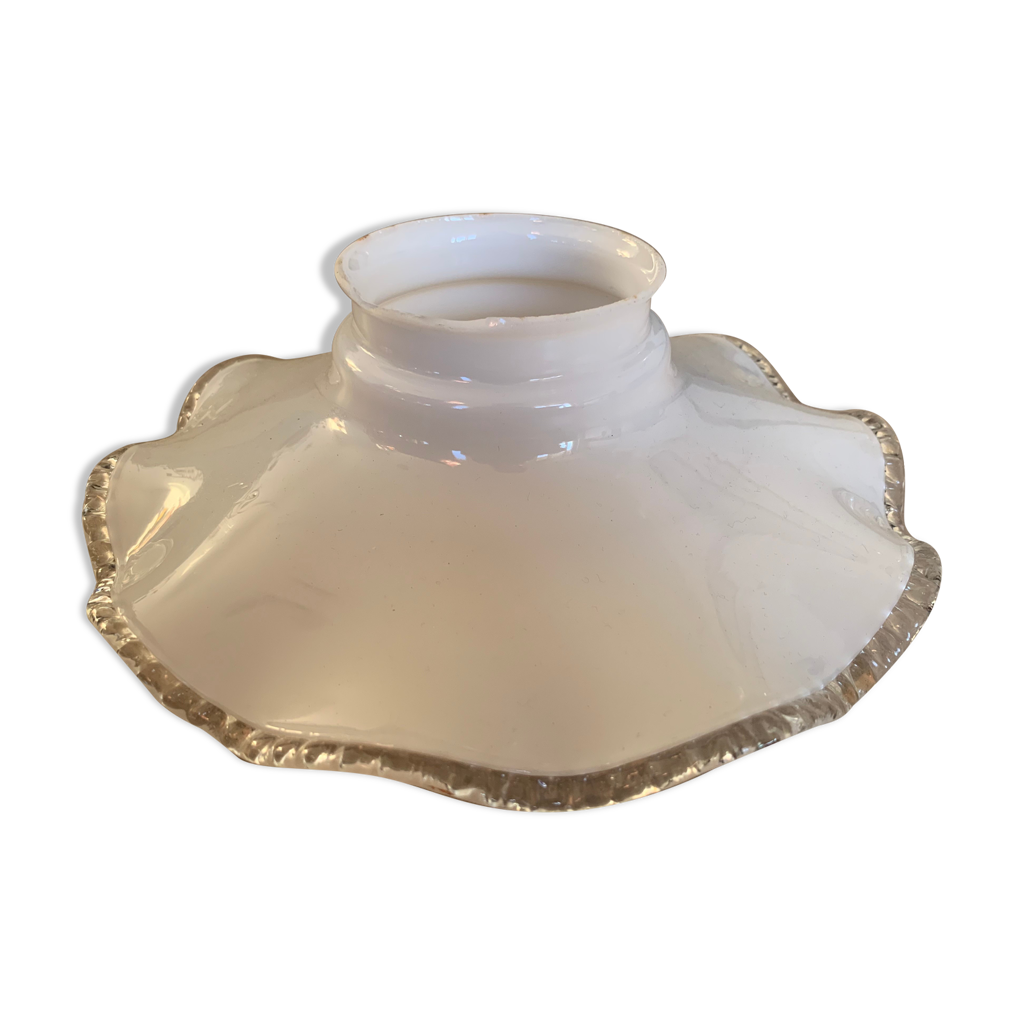abat-jour années 50 /60 verre opaline blanche