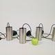 Vintage Cylindrical Pendant Lamps from Raak Holland, 1970s, Set of 4