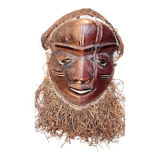 “mbuya” mask, pende, democratic republic of congo. wood, pigments,