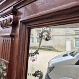 Cloakroom Napoleon III coat rack 19th in solid oak