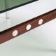 Scandinavian coffee table in metal, teak and smoked glass Denmark 1960