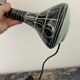 Vintage ceramic table lamp with electrified patterns to nine