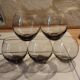 5 smoked glass bubble shot glasses