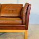 Mid century vintage danish skippers møbler 3 person sofa in coganc leather