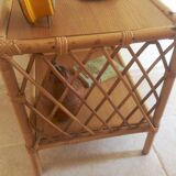 Vintage rattan side table