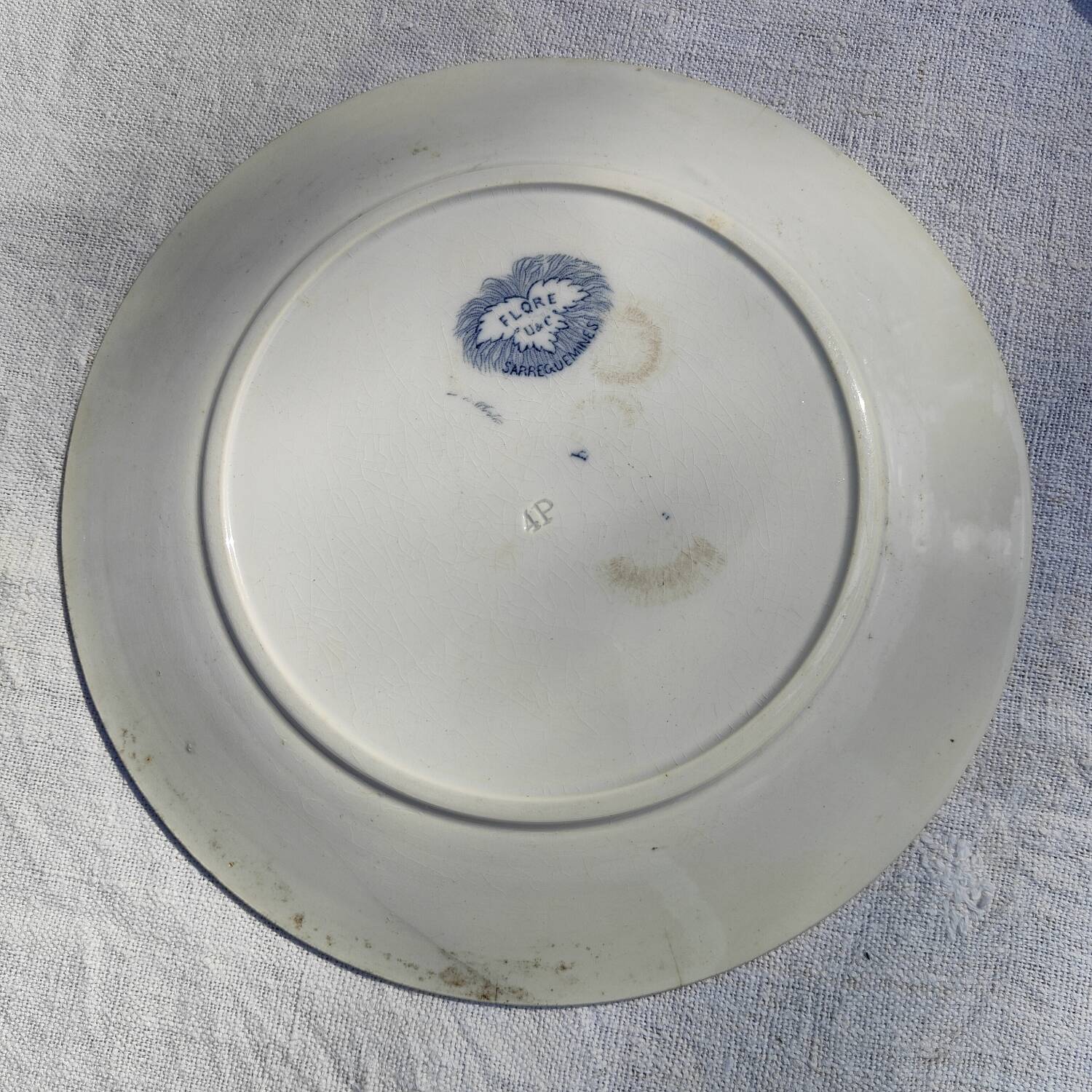 U&C Sarreguemines iron earth flat plate