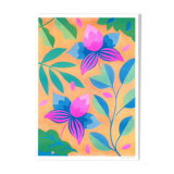Illustration A4, Orchids, in risography