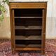 Small Louis XVI style cabinet in mahogany, oak, and marble top.