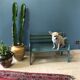 Slatted bench bluish green for children