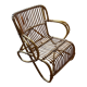 Vintage rattan armchair 70s