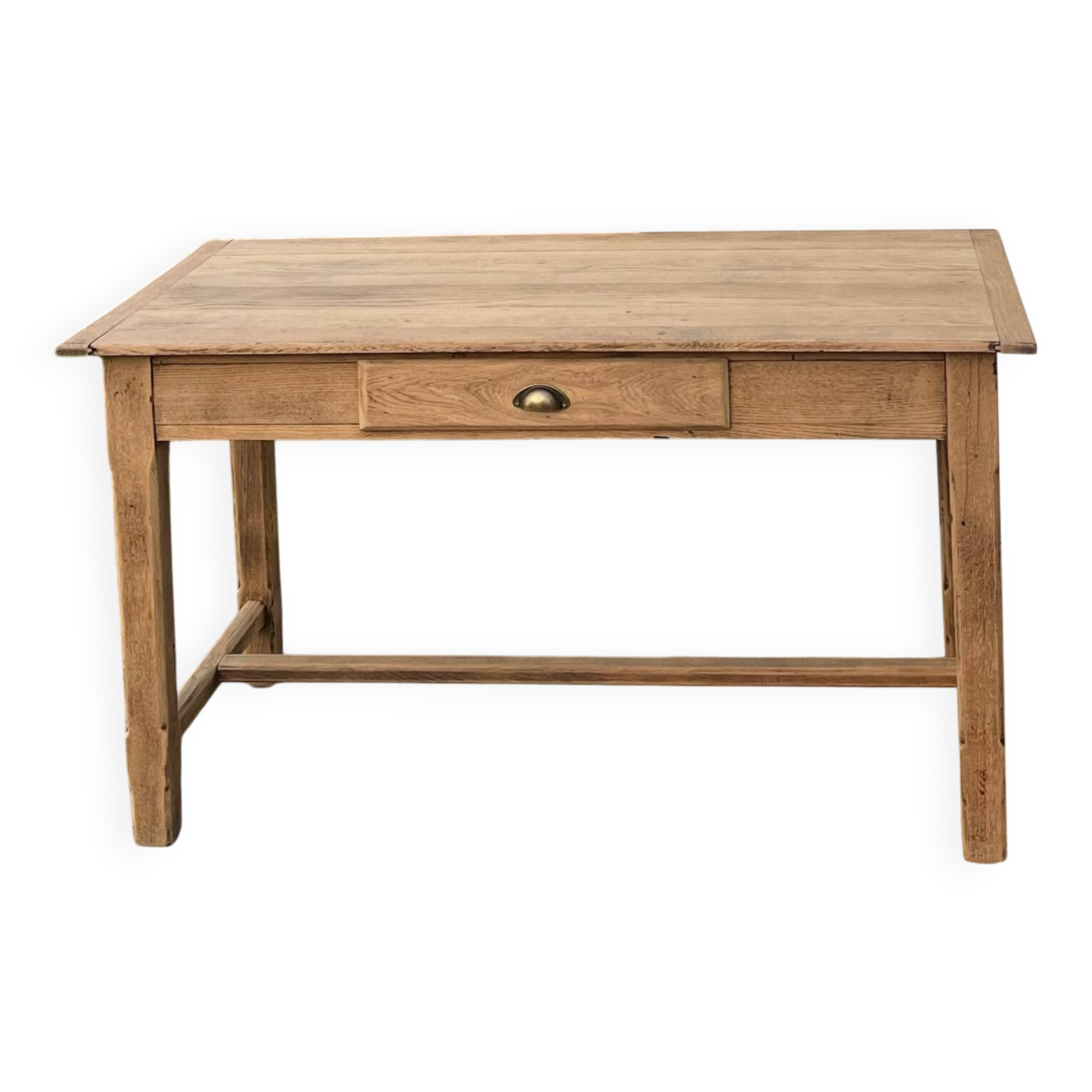 Antique farmhouse table with 1 drawer - 6 people