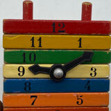 Antique toy to stack, wooden, vintage, clock