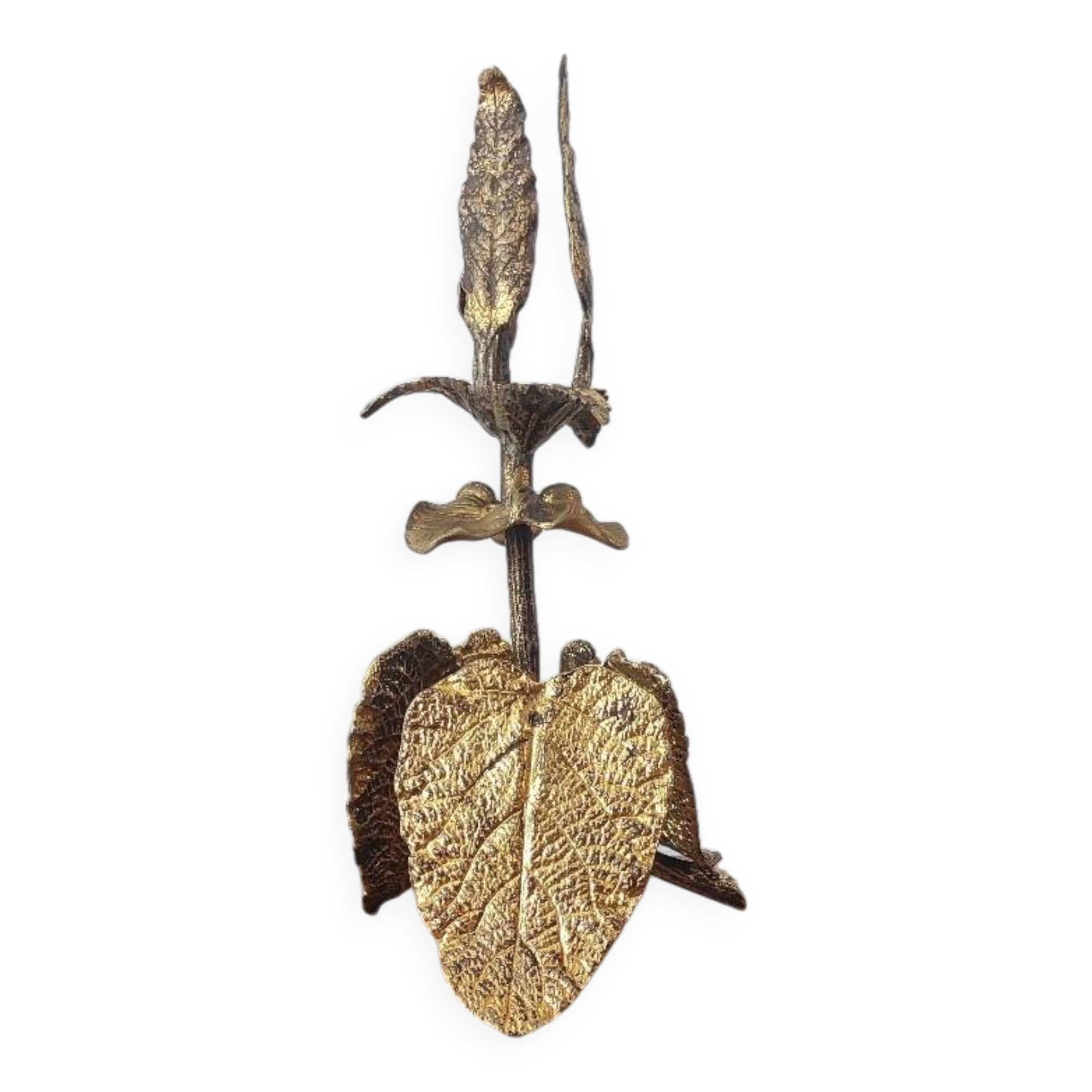 Golden Leaf Candle Holder