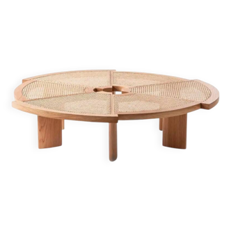 Table basse « Rio » en rotin de Charlotte Perriand par Cassina