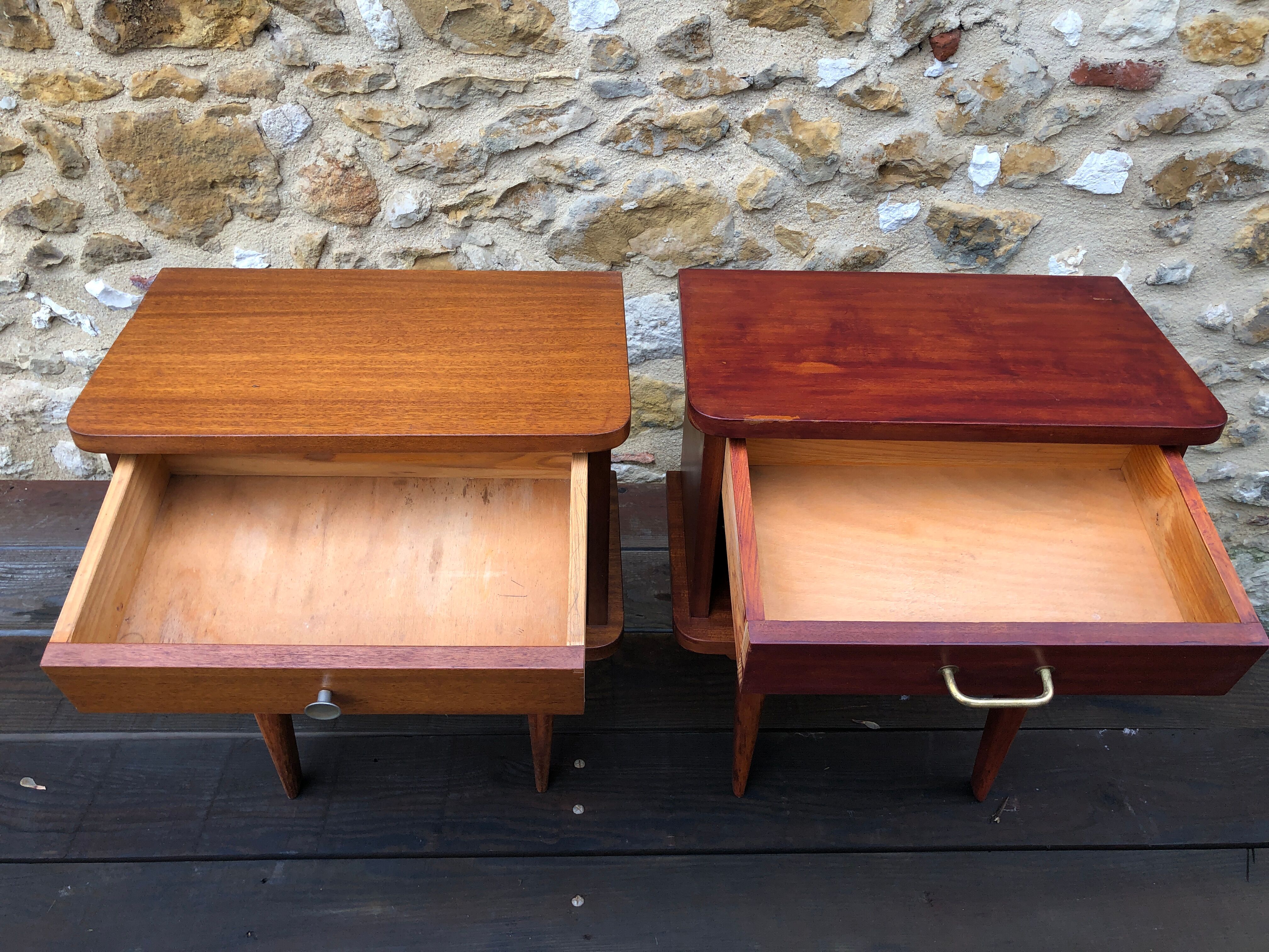 Pair of vintage bedsides 60