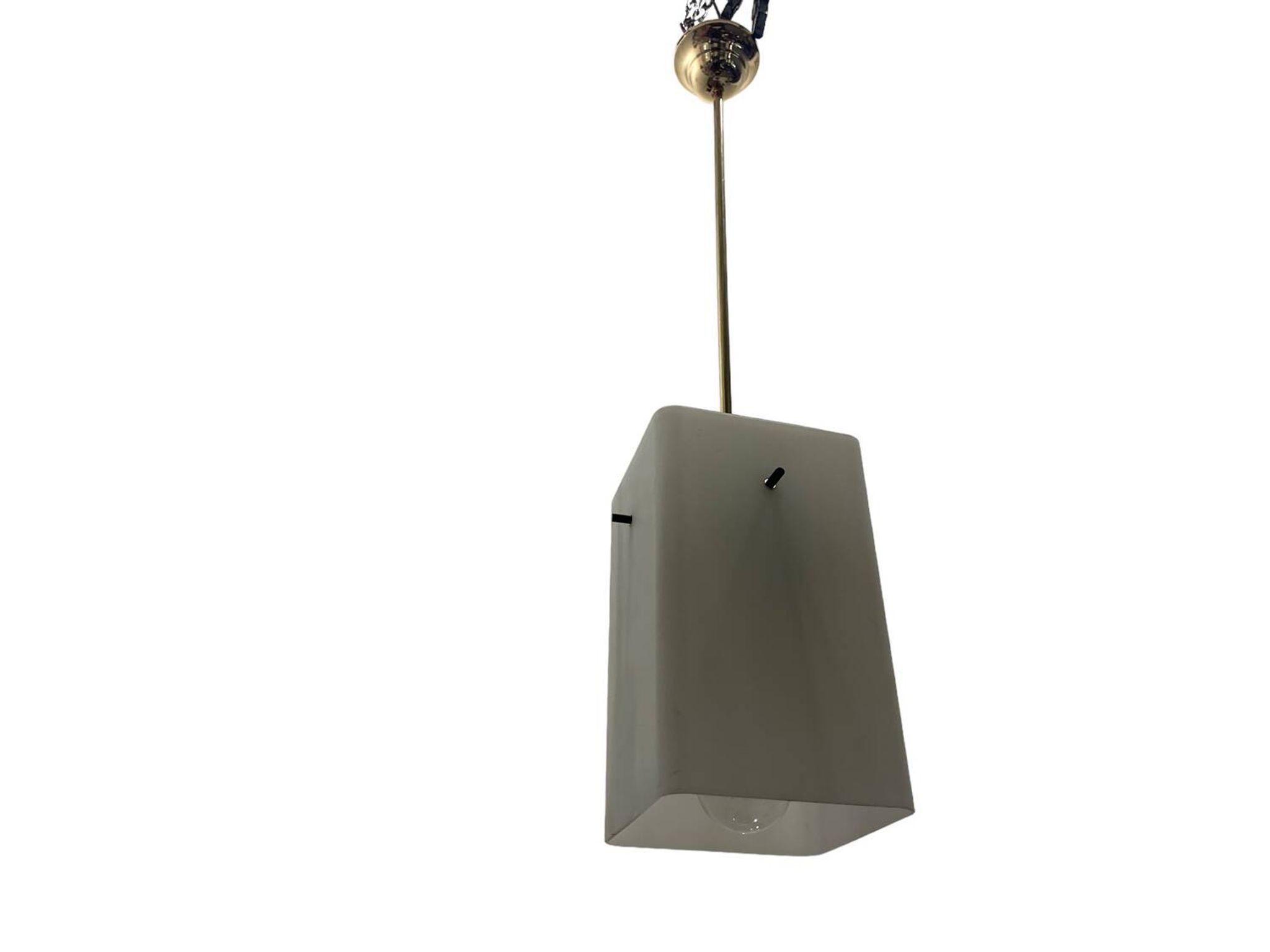 Stilnovo opaline glass light pendant 1950’s